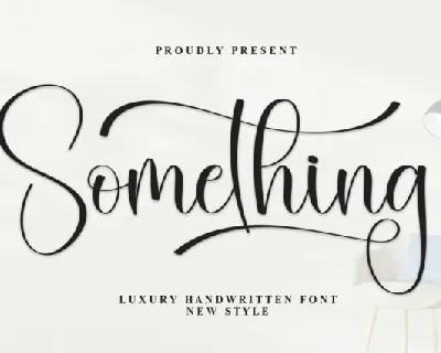 Something Script font