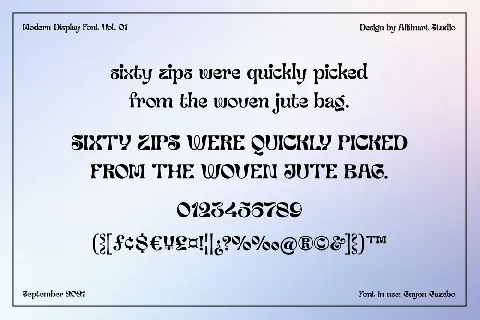 Guyon Gazebo font