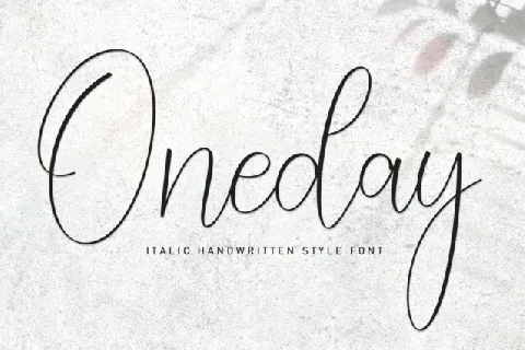 Oneday Script font