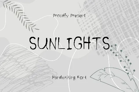 Sunlights font