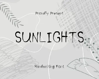 Sunlights font