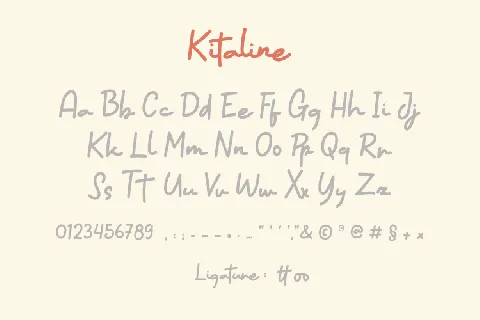 Kitaline font