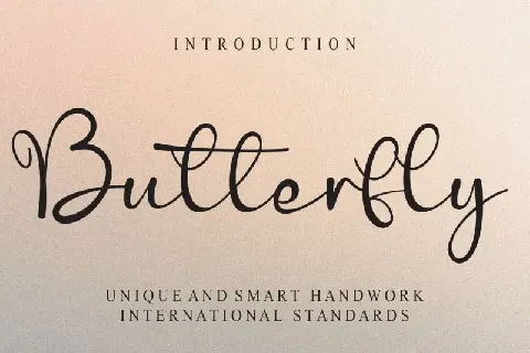 Butterfly Calligraphy font