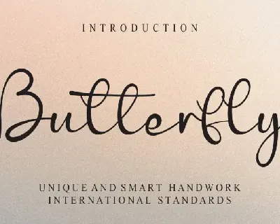 Butterfly Calligraphy font