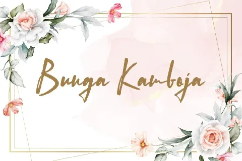 Bunga Kamboja Demo font