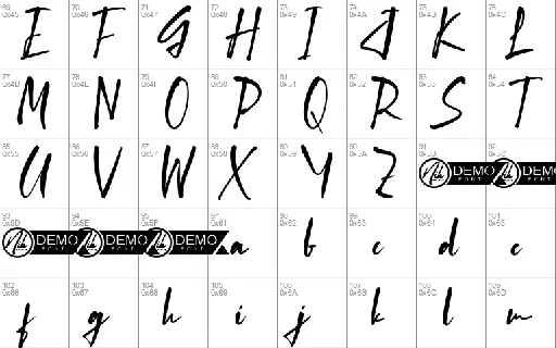 Bunga Kamboja Demo font