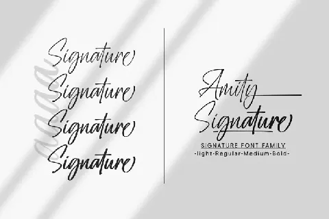 Amity Signature font