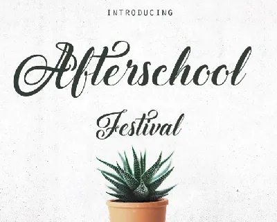 Afterschool Festival font