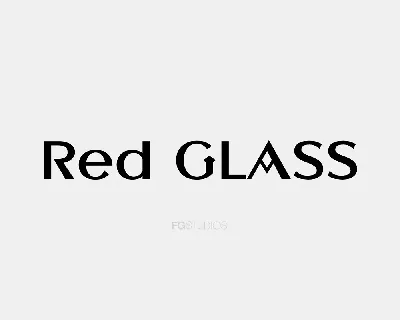 Red Glass font