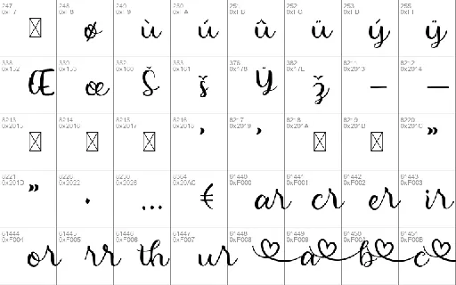 Beauty Hearts font