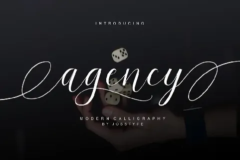 Agency Script font