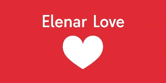 Elenar Love font