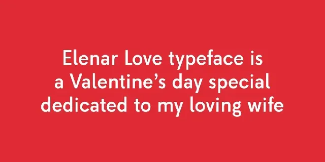 Elenar Love font
