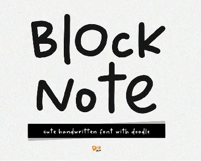 Block Note font