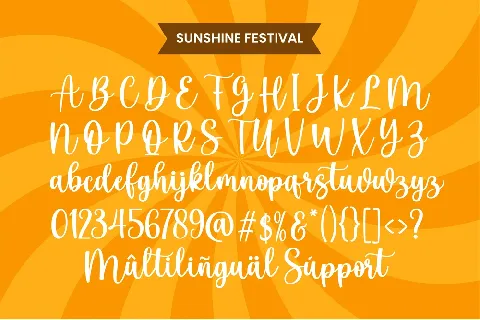 Sunshine Festival font