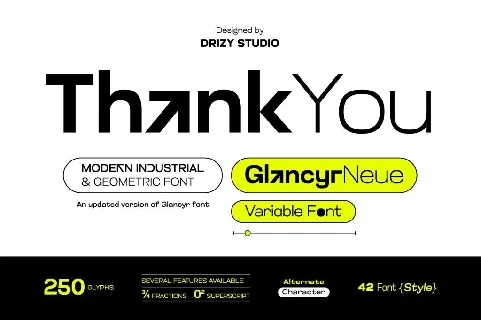 Glancyr Neue Demo font