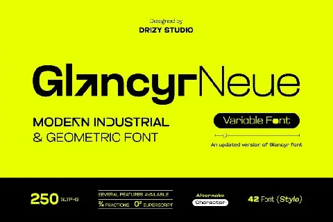 Glancyr Neue Demo font