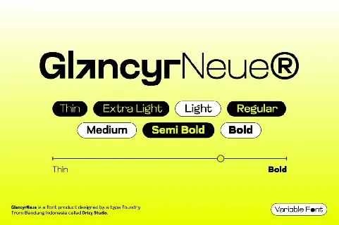 Glancyr Neue Demo font