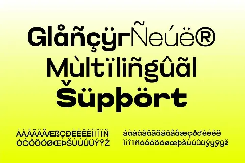 Glancyr Neue Demo font