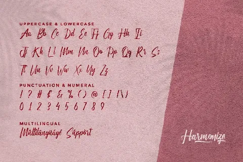 Harmonize Demo font