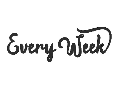 Every Week Demo font