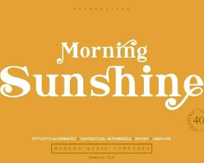 Morning Sunshine Serif font