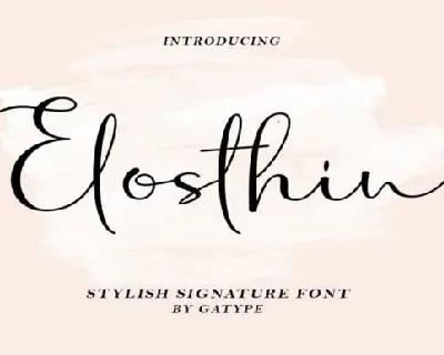 Elosthin font