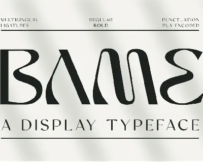 Bame font