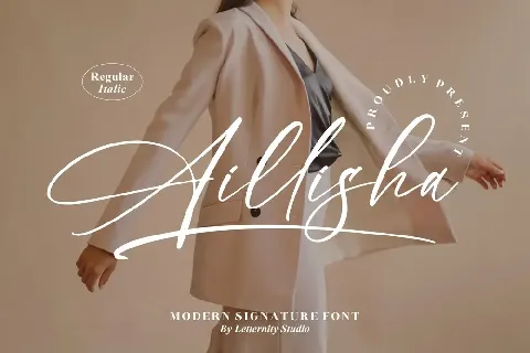 Aillisha â€“ Modern Signature font