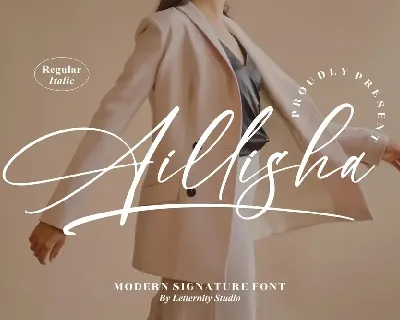 Aillisha â€“ Modern Signature font