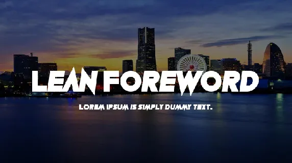 Lean Foreword font