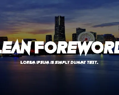 Lean Foreword font