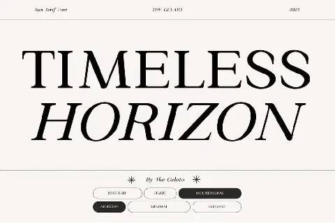 Timeless Horizon font