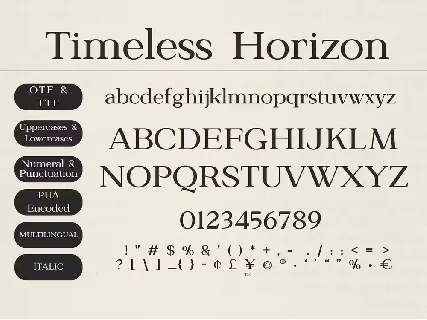 Timeless Horizon font