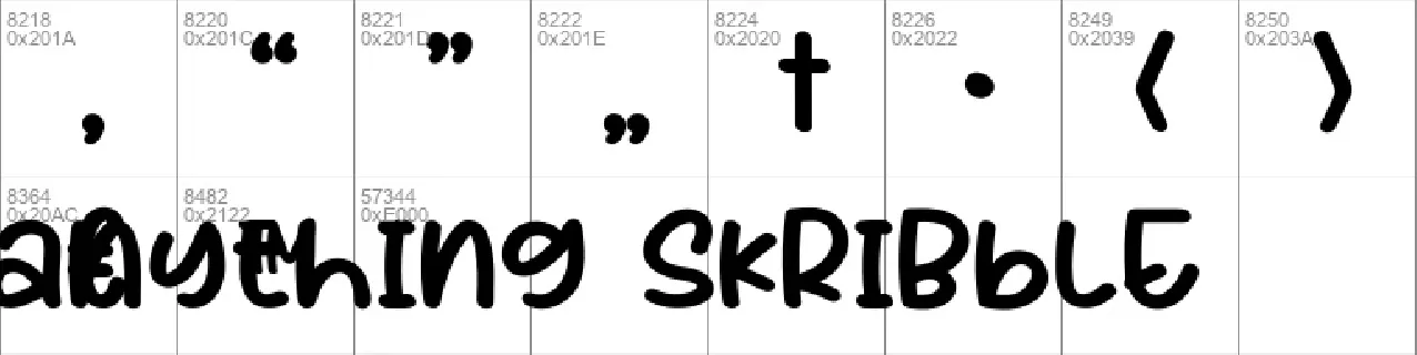 Anything Skribble font