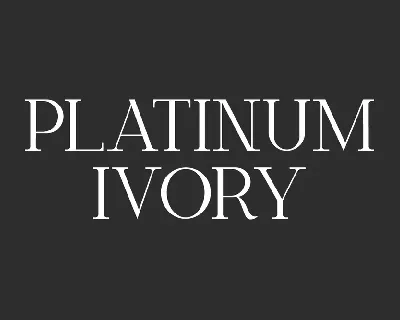 Platinum Ivory Demo font