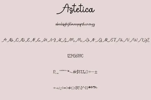 Astetica font