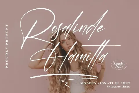 Rosalinde Hamilta â€“ Modern Signature font