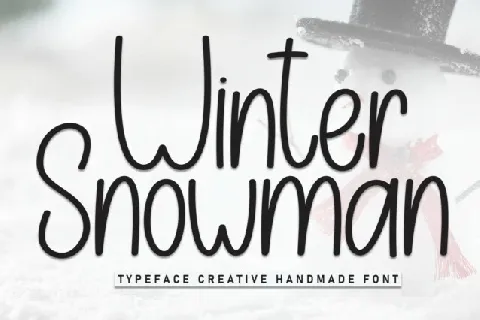 Winter Snowman Display font