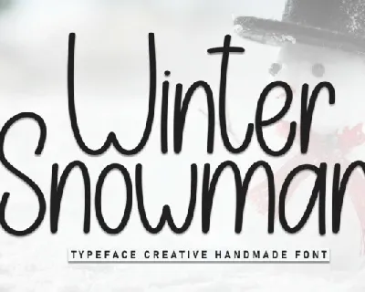 Winter Snowman Display font