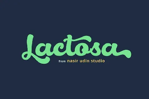 Lactosa Script Free Download font