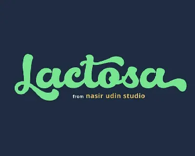 Lactosa Script Free Download font