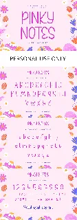 Pinky Notes font