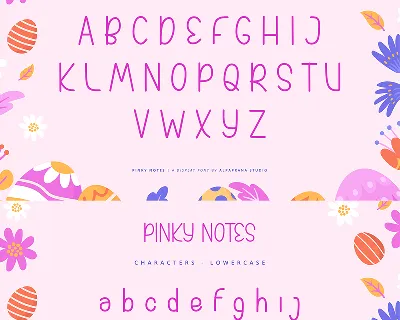 Pinky Notes font