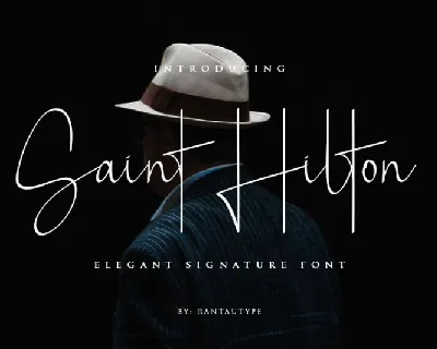 Saint Hilton Signature font