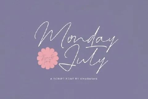 Monday July font