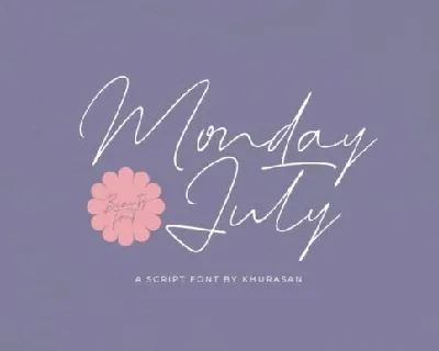 Monday July font