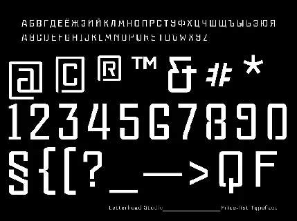 Pricelistâ„¢ Typeface font