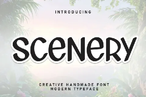 Scenery Display font