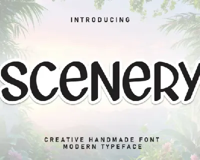 Scenery Display font